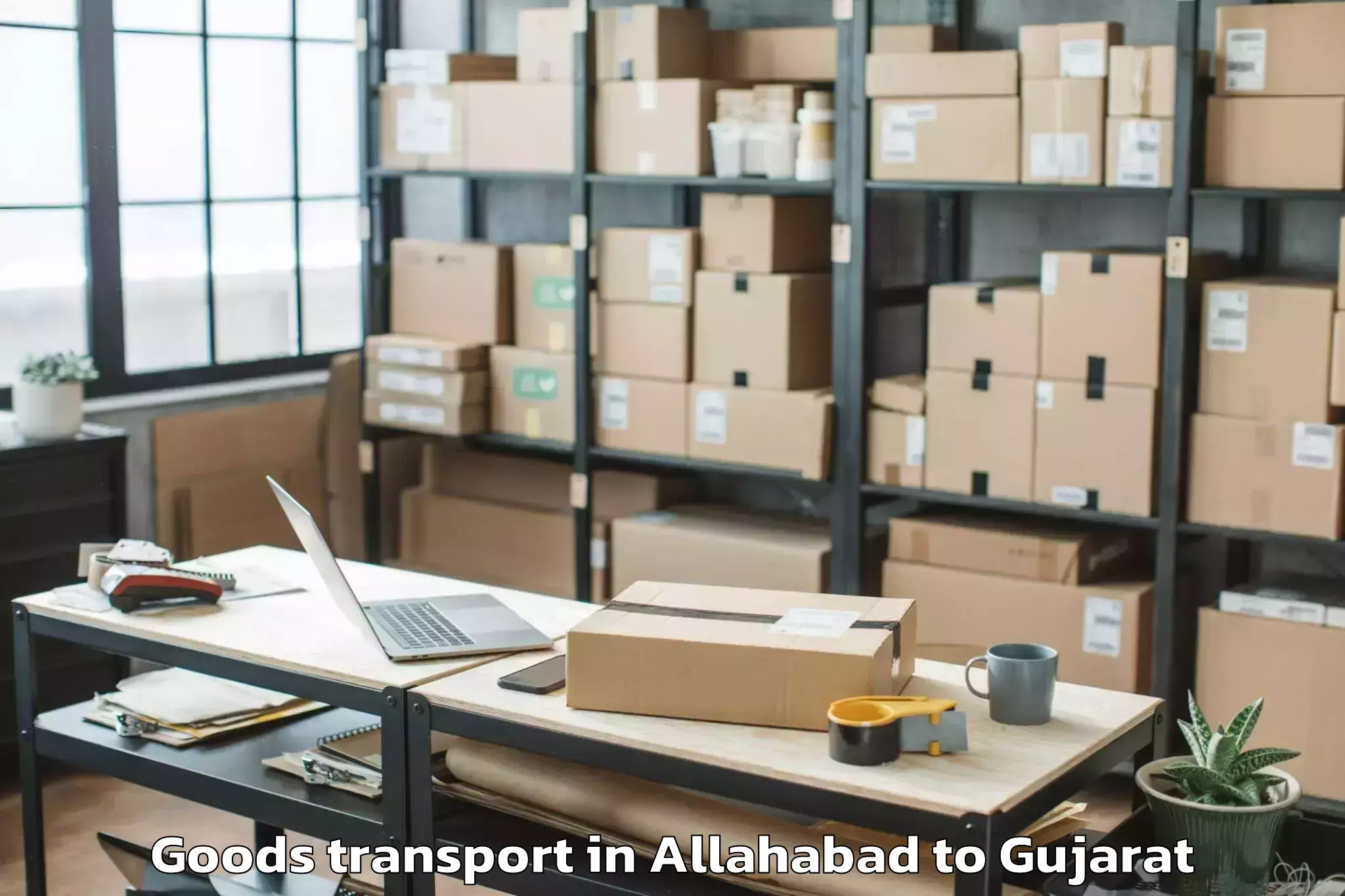 Professional Allahabad to Savli Goods Transport